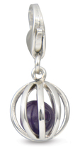 February Birthstone Amethyst Charm