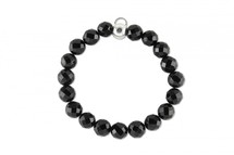 Onyx charm bracelet - black