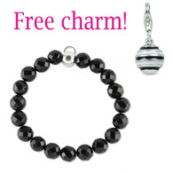 Onyx Bracelet with FREE Stripes charm