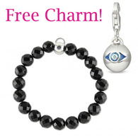 Get a FREE Evil Eye charm when you purchase this bracelet!