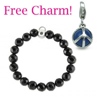 Get a FREE Peace Blue charm when you buy this bracelet!