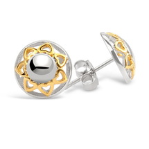 Love Is All Around Silver Stud Earrings 