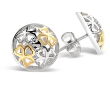 Shamrock - Silver Stud Earrings