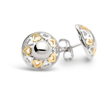 Circle of Love - Silver Stud Earrings