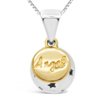 Angel - my love, my life - sterling silver pendant 