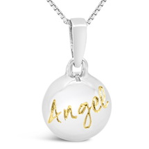 Angel - My Love, My Life - sterling silver pendant (cute)
