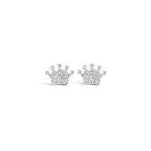 Crown earrings  - silver stud earrings