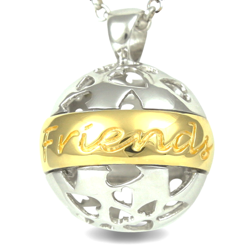 Featuring a rotating message ring with the words "Friends Forever"