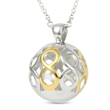 Infinity - my love for you has no limit- sterling silver pendant (16 mm)